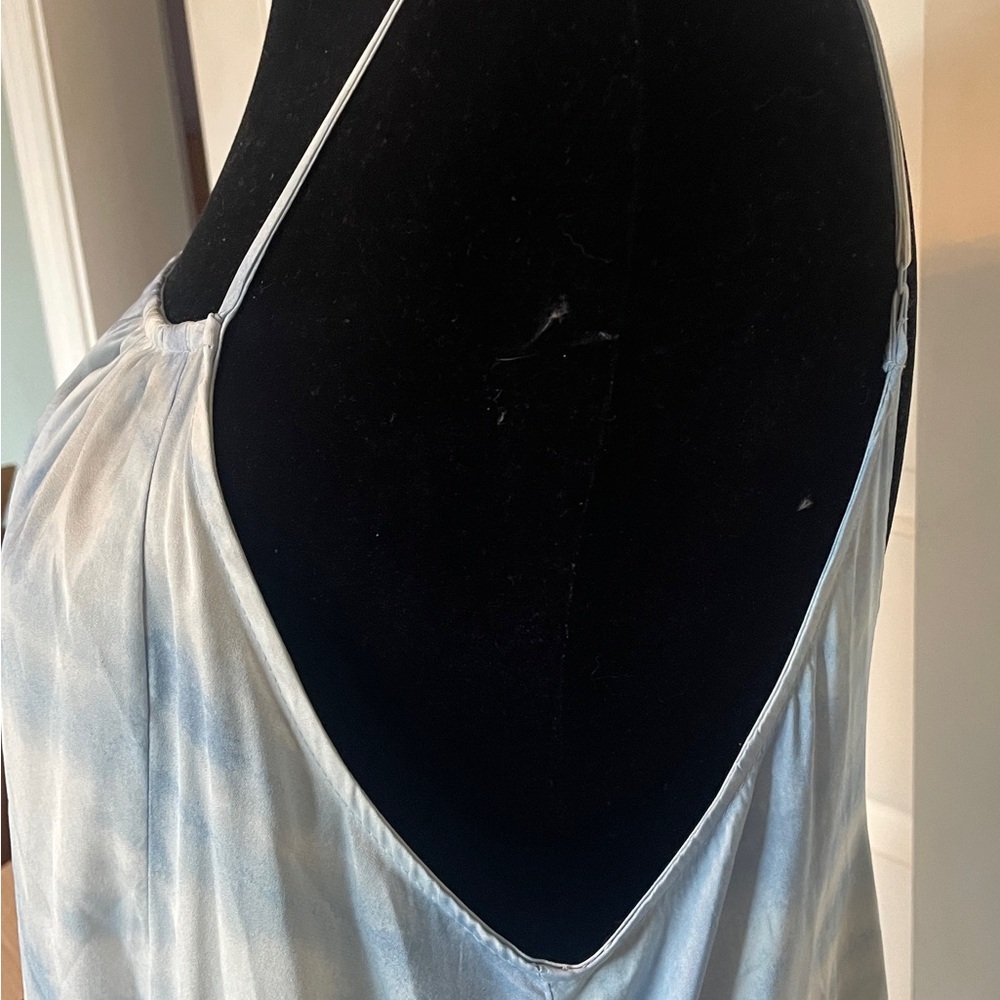 NWT Free People Full On Maxi Slip Dress in Sea Combo - Medium - Picture 5 of 7
